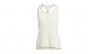 Pre-owned Adidas Originals Women's Power Aeroready Tank Top In Linen/white