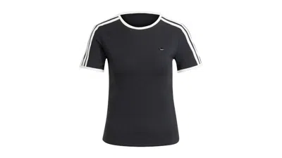 Pre-owned Adidas Originals Women's Premium 3stripes Cali T-shirt In Black