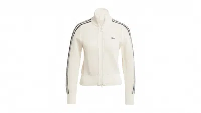Pre-owned Adidas Originals Women's Premium Crochet Track Top In Wonder White