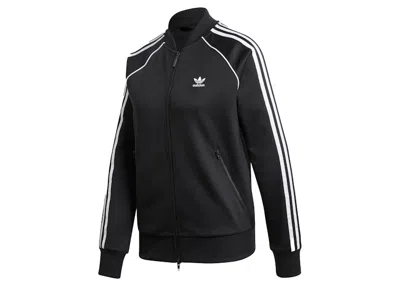Pre-owned Adidas Originals Women's Primeblue Sst Track Jacket In Black/white