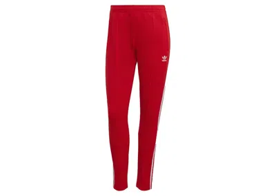 Pre-owned Adidas Originals Women's Primeblue Sst Track Pants In Vivid Red
