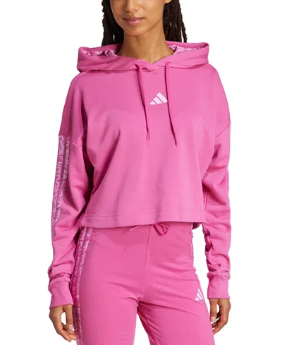 Adidas Originals Women's Printed 3-stripe French Terry Pullover Hoodie