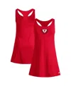 Adidas Originals Women's Red Texas Tech Red Raiders Spring Fling Active Racerback Skort Dress In Red