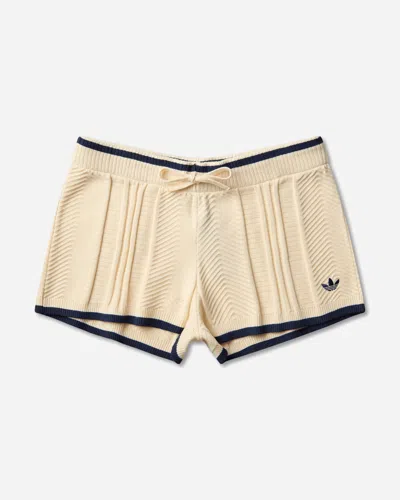 Adidas Originals Women S Cable Knit Shorts Warm Vanilla In Neutral