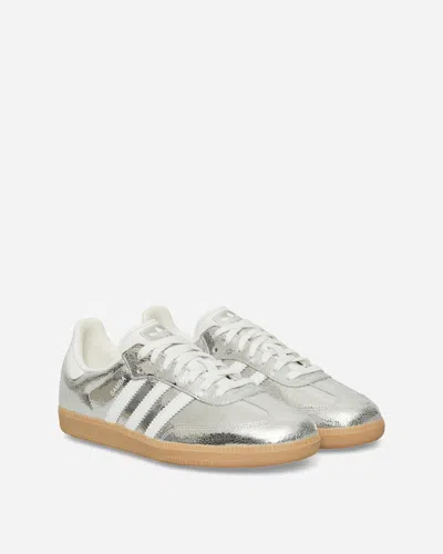 Adidas Originals Women S Samba Og Sneakers Silver Metallic / Cloud White In Gray