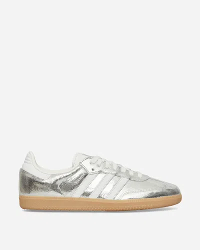 Adidas Originals Women S Samba Og Sneakers Silver Metallic / Cloud White In Gray