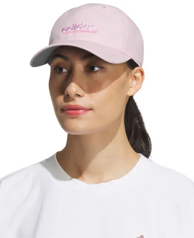 Adidas Originals Women's Saturday 2.0 Graphic Hat In Clear Pink,white,bliss Pink