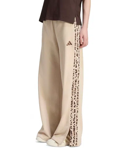 Adidas Originals Women's Seasonal Essentials Animal Print 3-stripes Pants In Nude