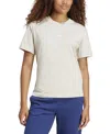 Adidas Originals Women's Short-sleeve Cotton Crewneck Logo T-shirt In Wonder Alumina