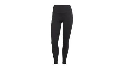Pre-owned Adidas Originals Women's Signature Graphic Print Highwaisted 7/8 Leggings In Black