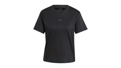 Pre-owned Adidas Originals Women's Signature Graphic Print T-shirt In Black