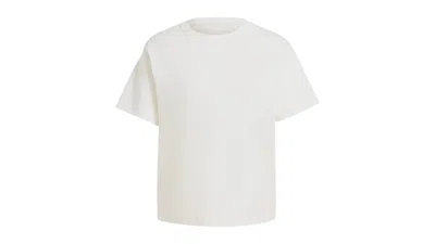 Pre-owned Adidas Originals Women's Signature Graphic Print T-shirt In Off White
