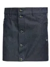 Adidas Originals Denim Mini Skirt In Blu