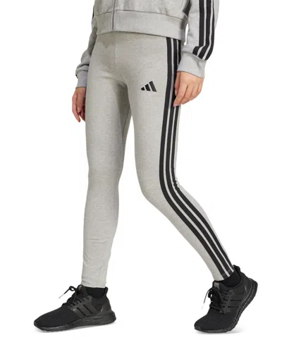 Adidas Originals Women's Slim-fit Full-length High-rise Leggings In Medium Grey Heather,black