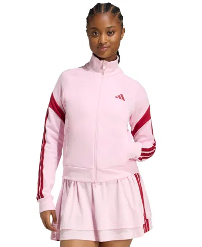 Adidas Originals House Of Tiro Nations Pack Zip-up Sweatshirt In Pink