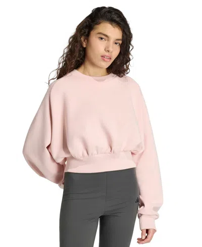 Adidas Originals Women's Soft Lux Relaxed Crewneck Sweatshirt In Pink