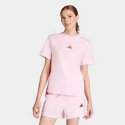 Adidas Originals Women's Sportswear Essentials 3-stripes Cotton T-shirt In Pink