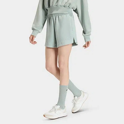 Adidas Originals Women's Sportswear Soft Lux Loose Shorts In Green