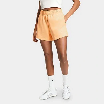 Adidas Originals Women's Sportswear Soft Lux Loose Shorts In Orange