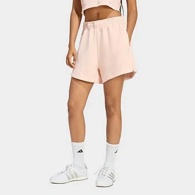 Adidas Originals Women's Sportswear Soft Lux Loose Shorts In Pink
