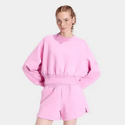 Adidas Originals Women's Sportswear Soft Lux Loose Sweatshirt In Pink
