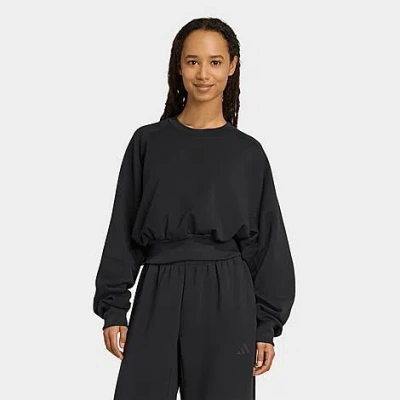 Adidas Originals Womens Adidas Soft Lux Sweatshirt In Black