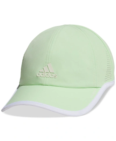 Adidas Originals Women's Superlite 2.0 Adjustable Logo Cap In Semi Green Spark,white