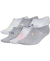 Adidas Originals Adidas Superlite Pack Of 6 No-show Socks In Light Grey