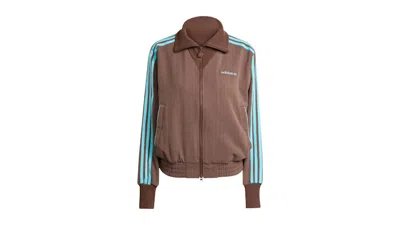 Pre-owned Adidas Originals Women's Tailored Tracksuit Track Top In Auburn In Brown