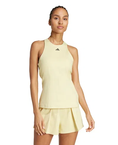 Adidas Originals Women's Tennis Climacool Y-tank Top In Powder Yellow