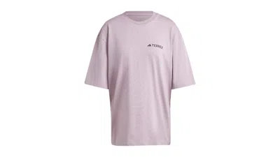 Pre-owned Adidas Originals Women's Terrex Back Graphic T-shirt In Preloved Fig In Purple