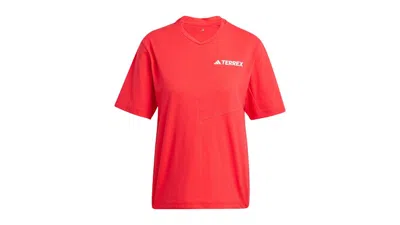 Pre-owned Adidas Originals Women's Terrex Climacool T-shirt In Pure Ruby
