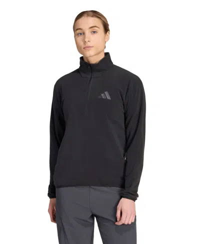 Adidas Originals Women's Terrex Multi Essentials Half-zip Fleece Jacket In Black