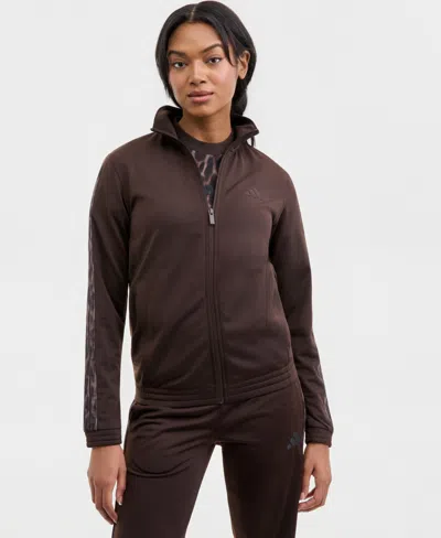 Adidas Originals Women's Three Stripes Leopard Print Track Jacket