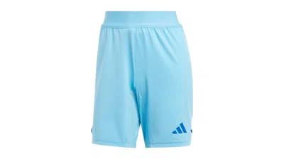 Pre-owned Adidas Originals Women's Tiro 24 Pro Goalkeeper Shorts In Semi Blue Burst