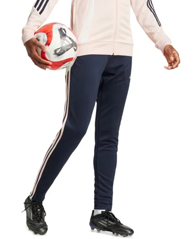 Adidas Originals Women's Tiro 24 Slim-fit Training Pants In Night Navy,blush Pink