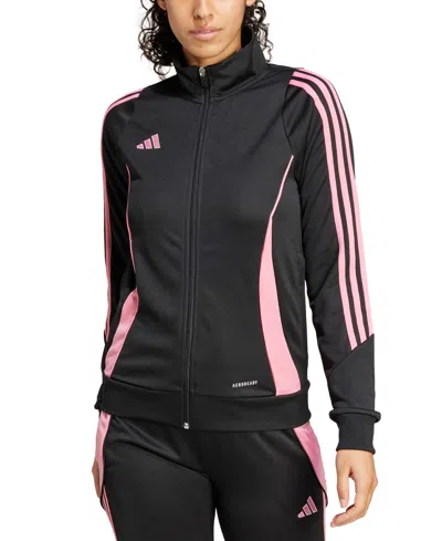 Adidas Originals Women's Tiro 24 Zip-up Track Jacket In Black,easy Pink