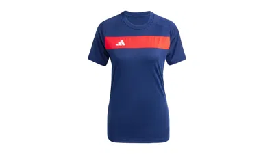 Pre-owned Adidas Originals Women's Tiro 25 Essentials Jersey In Team Navy Blue/red In Multi