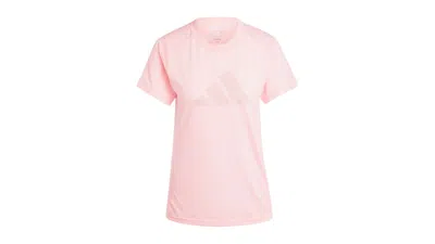 Pre-owned Adidas Originals Women's Train Essentials Big Performance Logo T-shirt Semi In Semi Pink Spark