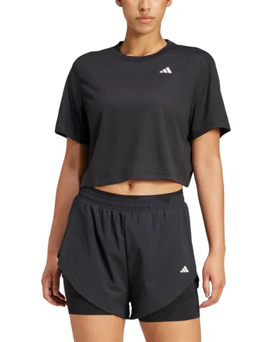 Adidas Originals Women's Train Essentials Boxy Workout T-shirt In Black