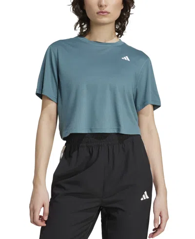 Adidas Originals Women's Train Essentials Boxy Workout T-shirt In Blue