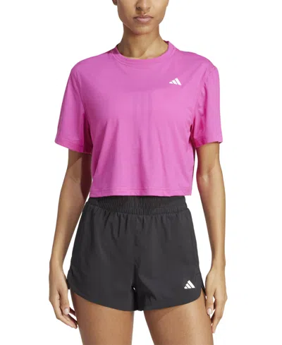 Adidas Originals Women's Train Essentials Boxy Workout T-shirt In Semi Lucid Fuchsia