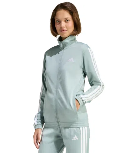 Adidas Originals Women's Tricot 3-stripes Track Jacket In Green