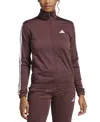 Adidas Originals Women's Tricot 3-stripes Track Jacket In Aurora Ruby,white