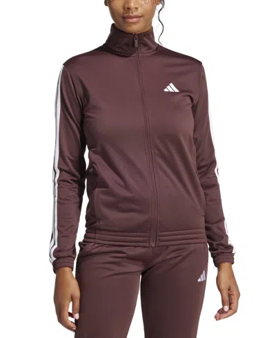 Adidas Originals Women's Tricot 3-stripes Track Jacket In Aurora Ruby,white