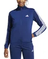 Adidas Originals Women's Tricot 3-stripes Track Jacket In Dark Blue,white