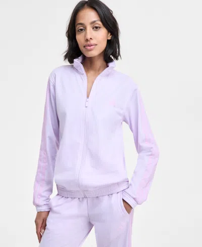 Adidas Originals Women's Tricot 3-stripes Track Jacket In Ice Lavendar