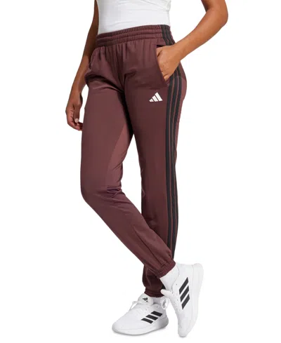 Adidas Originals Women's Tricot 3-stripes Track Pants In Aurora Ruby,white