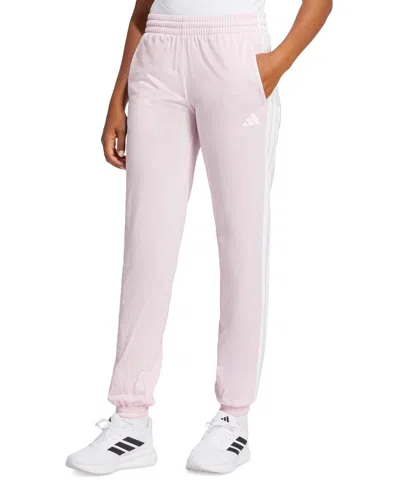 Adidas Originals Women's Tricot 3-stripes Track Pants In Clear Pink