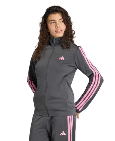 Adidas Originals Women's Tricot 3-stripes Track Jacket In Gray